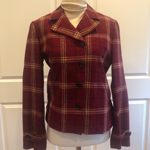 Lauren Ralph Lauren Jackets & Blazers - LAUREN by RALPH LAUREN Wool Red Plaid Jacket